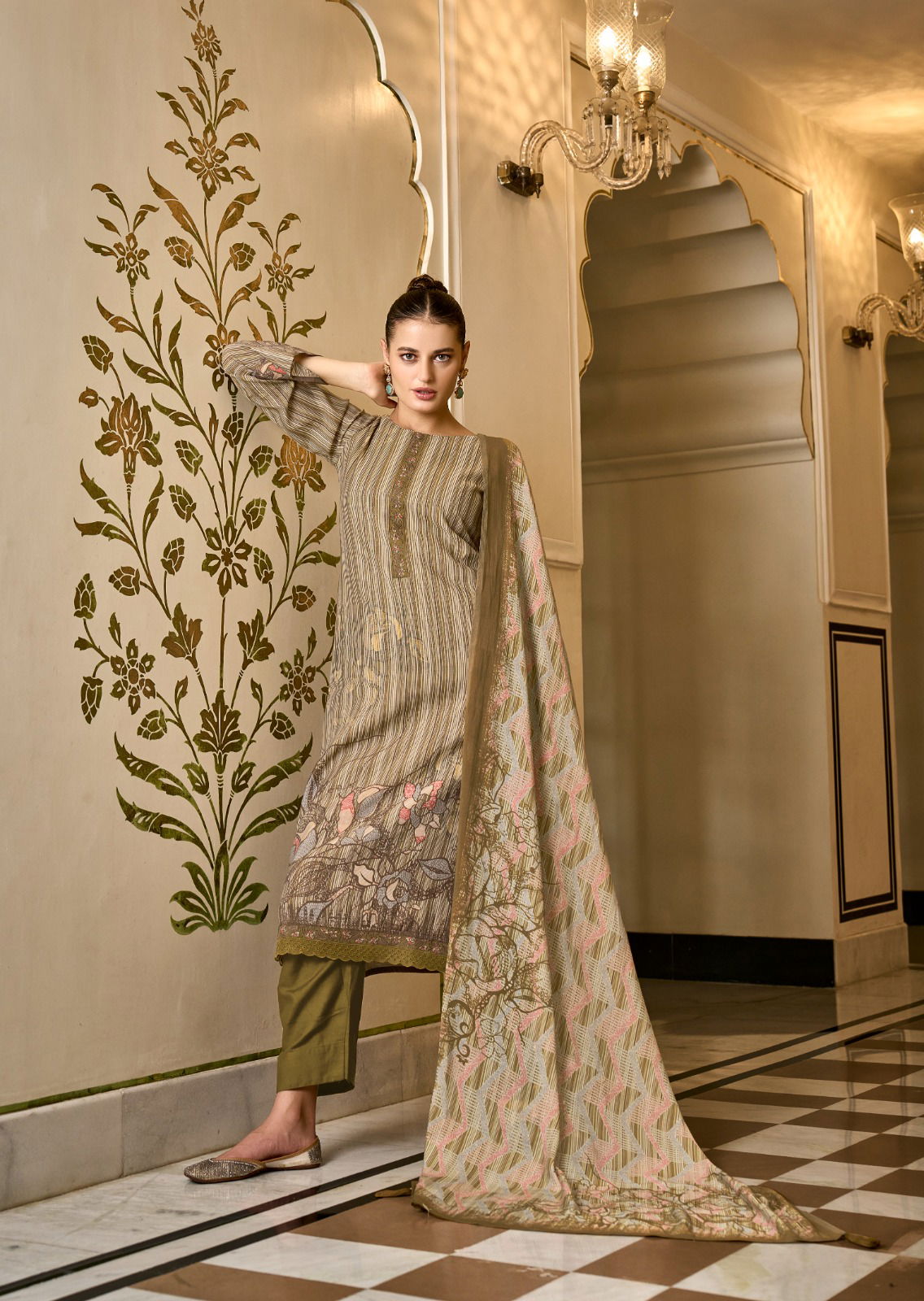 Aneeksha By Prm Muslin Silk Printed Designer Salwar Kameez Wholesale Online